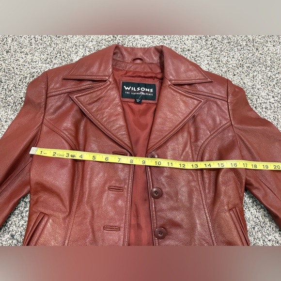 Wilson's Leather red brown leather jacket, size women's small - Picture 13 of 16
